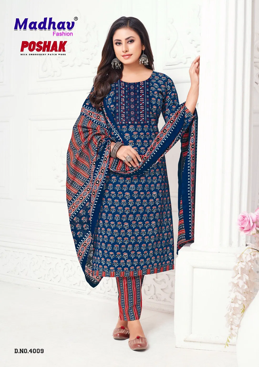 Poshak With Patch Vol 4 By Madhav Cotton Printed Readymade Suits Online Wholesale